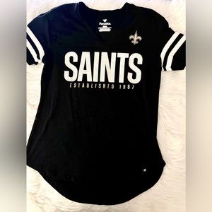 EUC New Orleans Saints Short Sleeve Tee with Rhinestones - Small